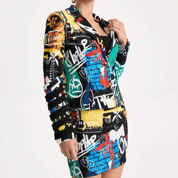 Multicolor Preppy Womens Blazer - Picture 4 of 5